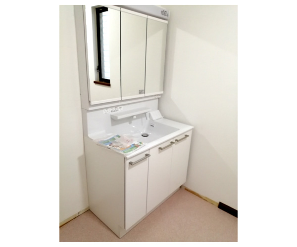 洗面化粧台交換工事