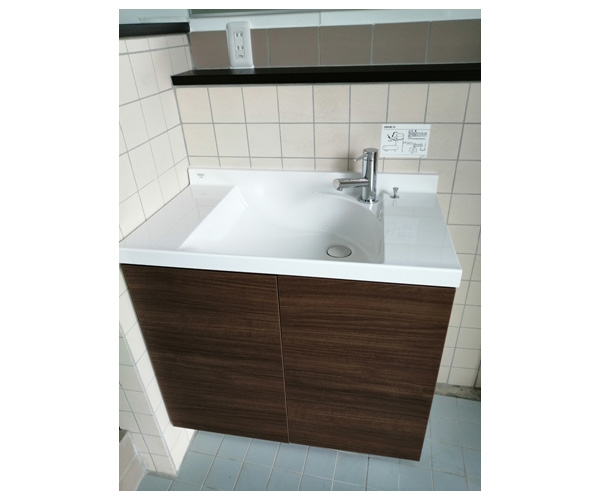 洗面化粧台交換工事